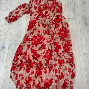 DANIELRAINN RED FLORAL DRESS